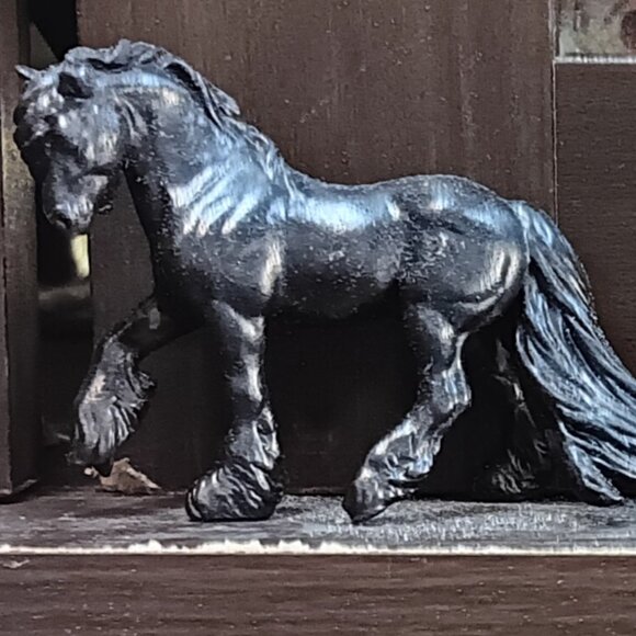 Black Breyer Custom Stablemate Mini Tannenbaum Fell Pony - Picture 2 of 4